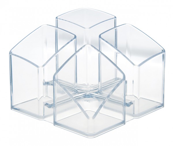 Schreibtischköcher Han Scala transparent klar 125x125x100mm