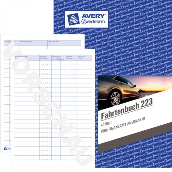 Fahrtenbuch Zweckform A5-40Blatt