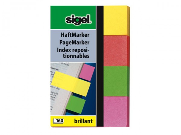Haftmarker-Set Sigel 80x50-Brillant 4 Farben