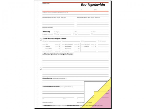 Bautagebuch Sigel A4-3x40Bl.