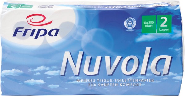 Toilettenpapier Nuvola 250Bl. 2-lg/weiß 64Ro/UP