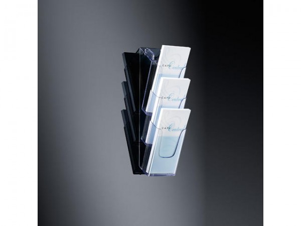 Wandprospekthalter Sigel acrylic DL glasklar 3-Fächer