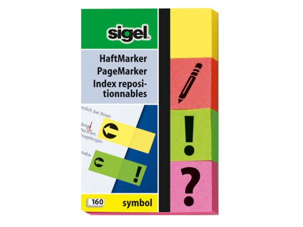 Haftmarker-Symbol Sigel 80x50-sort. 4 Farben