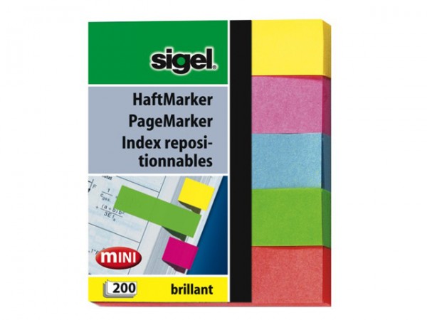Haftmarker-Set Sigel 60x50Brillant mini 4 Farben