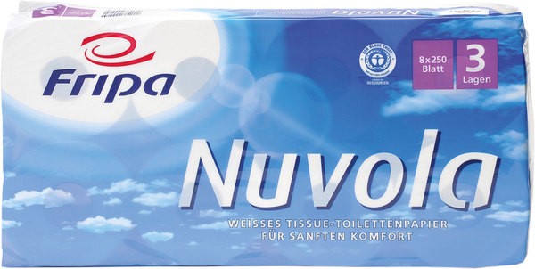 Toilettenpapier Nuvola 250Bl. 3-lg/weiß 48Ro/UP